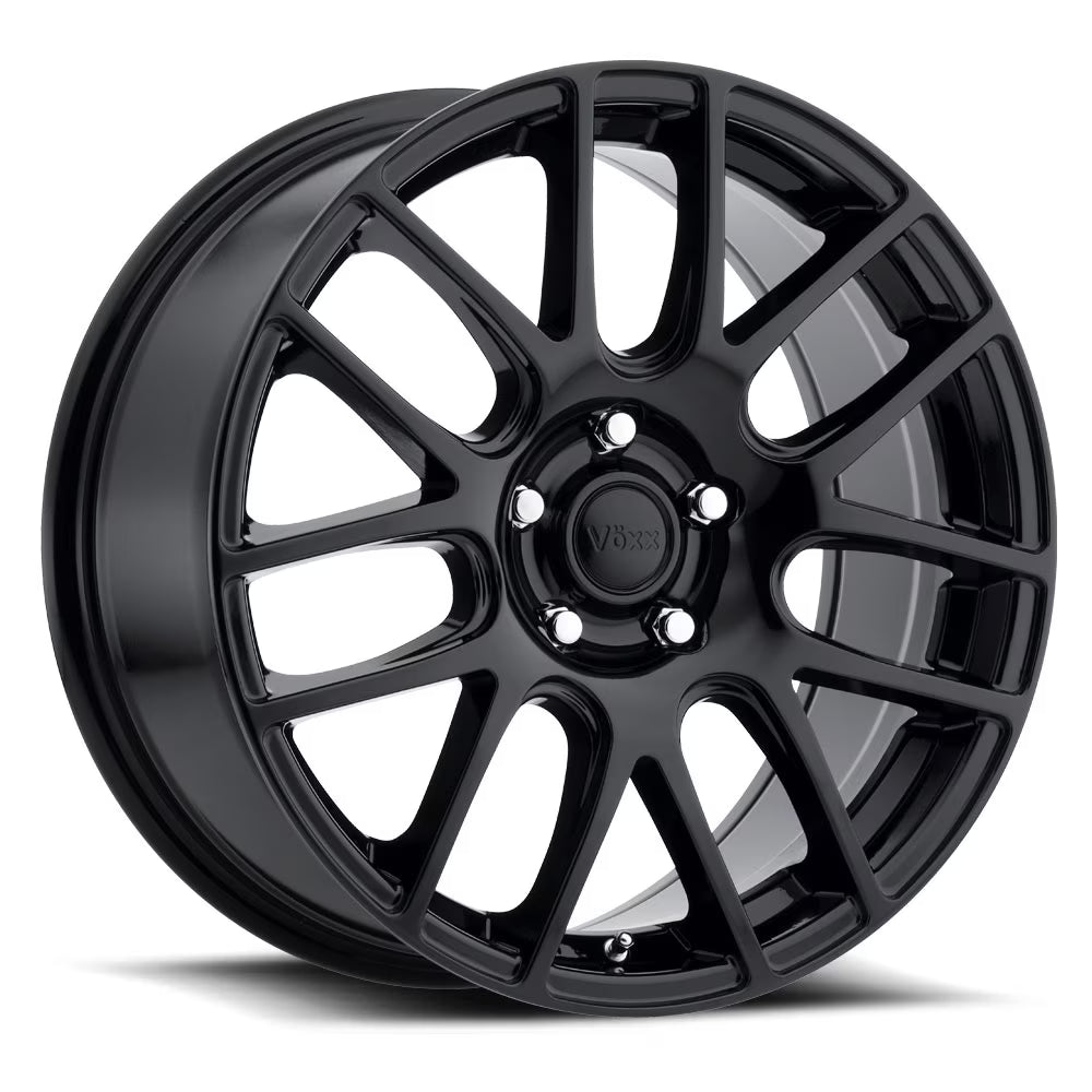 Nova Custom Wheel 17x8 inch 5-127 Bolt-Pattern 40 Offset Gloss Black Rim Style Mesh for Passenger/SUV
