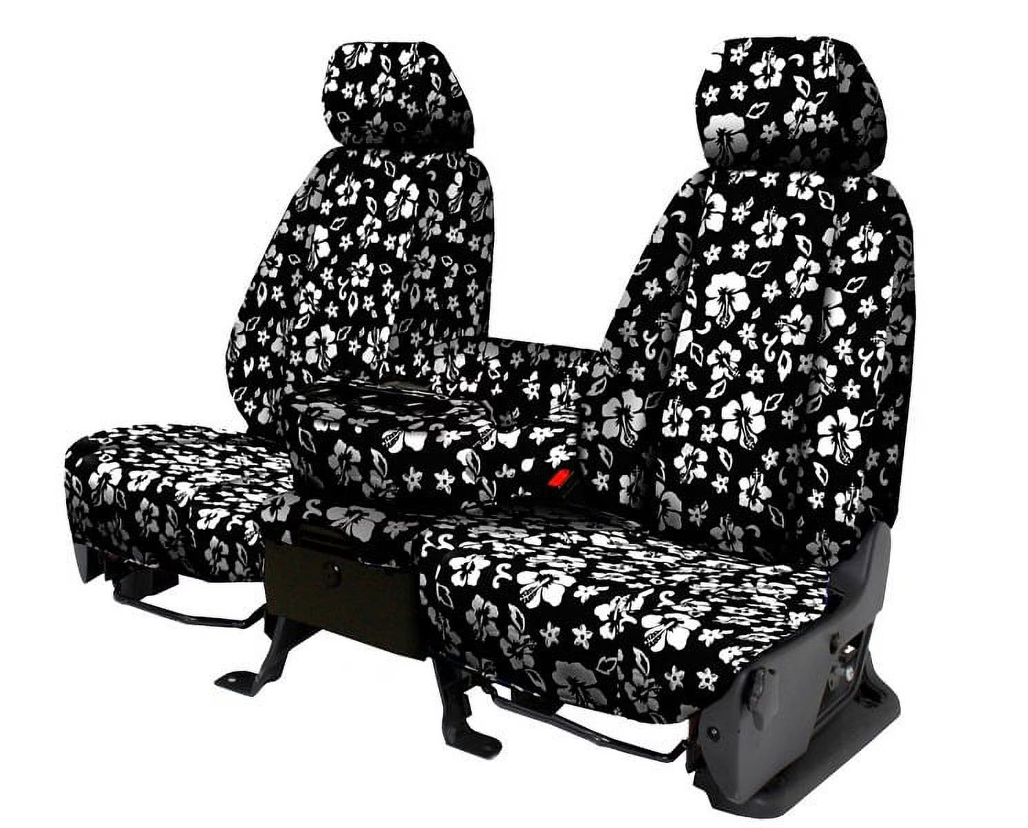 CalTrend Front Buckets NeoSupreme Seat Covers for 2019-2022 Ford Ranger - FD543-31NA Hawaii Black Insert and Trim