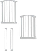 Dreambaby Chelsea Tall Auto Close Stay Open Gate Extra Value Pack- White (Includes 2 X Gates 2 X 3.5¡å Extensions)-Finish:White