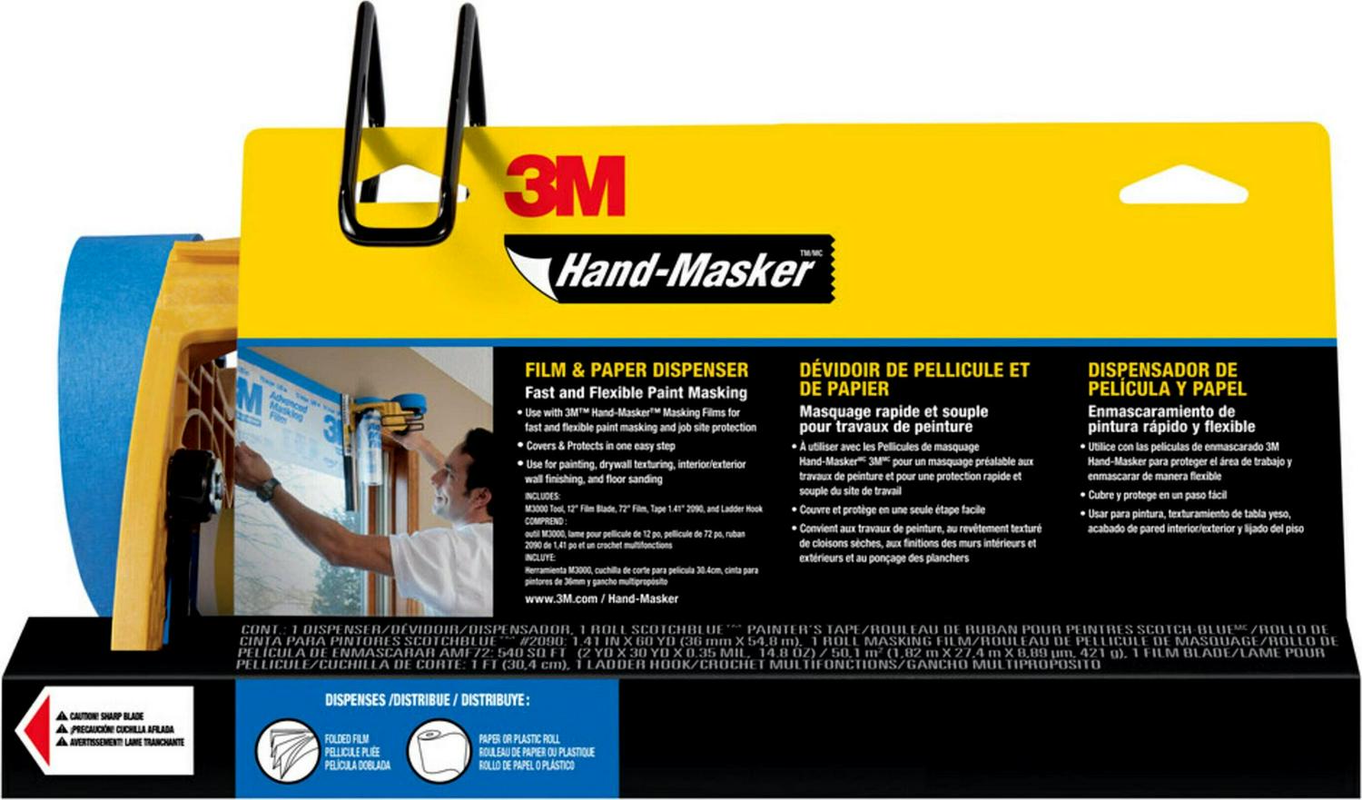 3M Hand-Masker Masking Film & Tape. Job Prep. Paint Supply. M3000-PAK-SC. 1 Kit