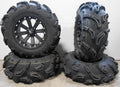 MSA Black Kore 14  ATV Wheels 28  Zilla Tires Honda Rincon Yamaha Rhino Kawasaki Brute Force Suzuki KingQuad