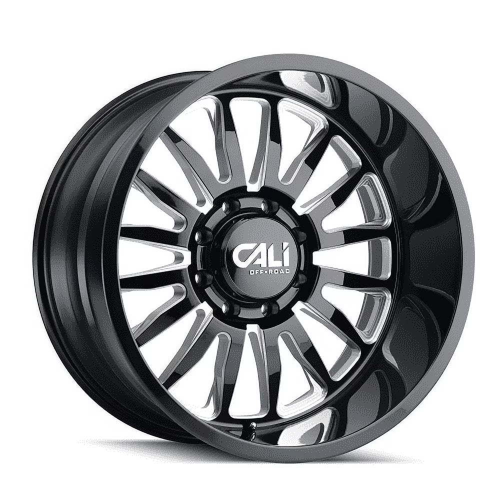 Cali Off-Road Summit-9110 20X9 6X139.7 -12Et 106Cb Gloss Black/Milled Spokes