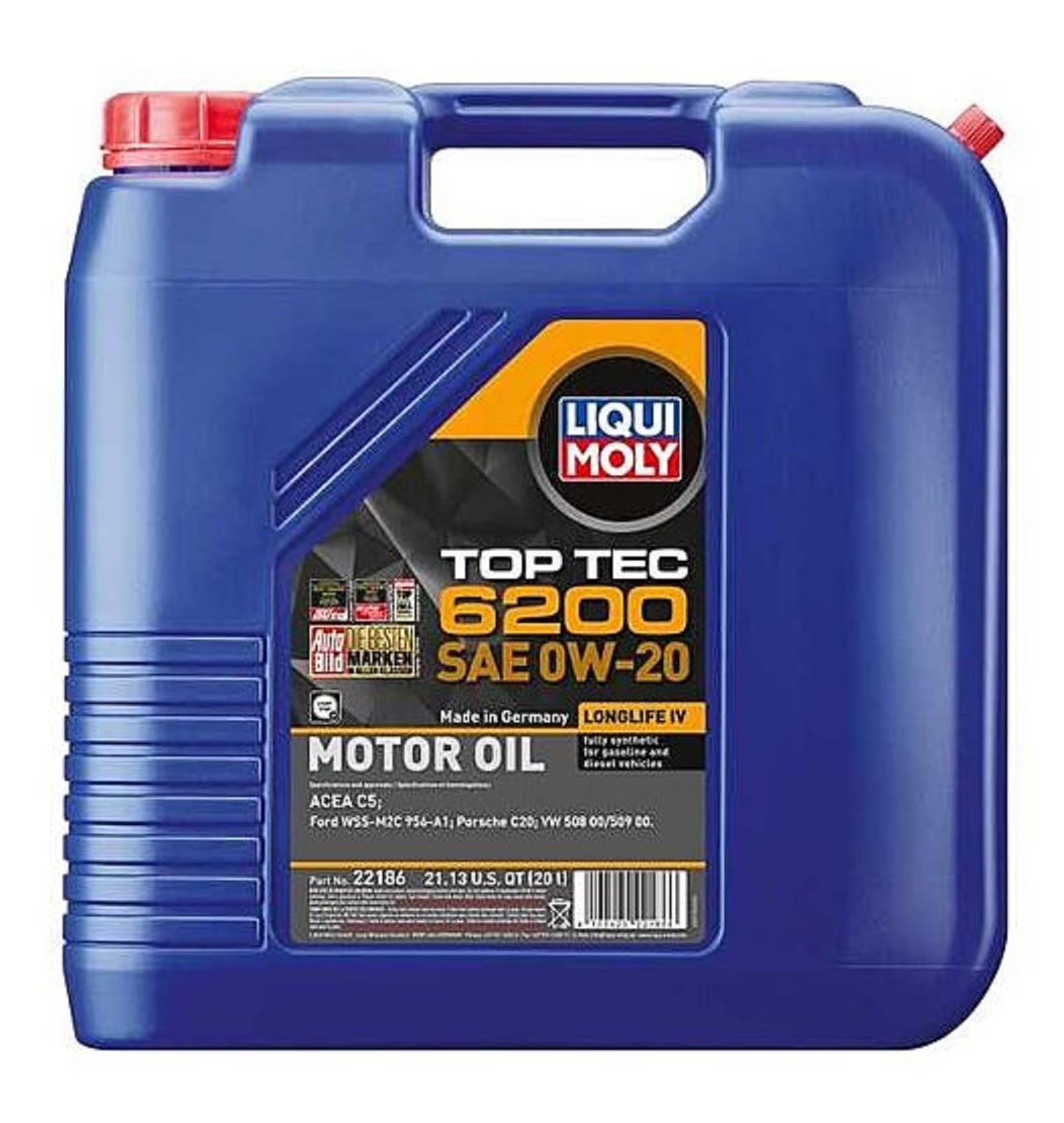 LIQUI MOLY 20L Top Tec 6200 0W-20 Motor Oil