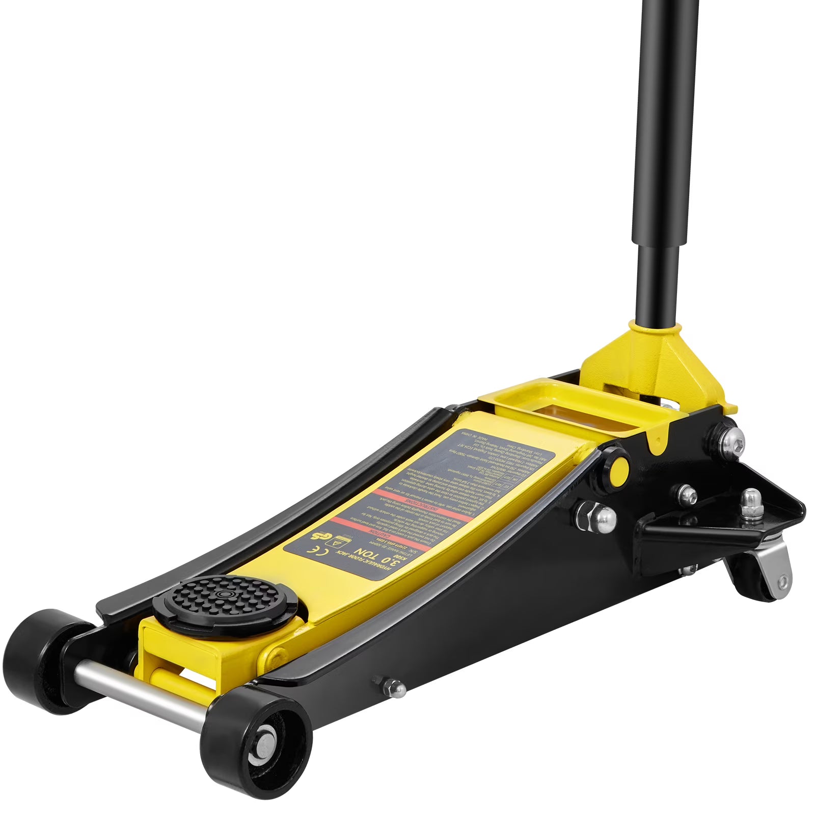 KFFKFF Low Profile Floor Jack, 3 Ton Capacity, Low-lying Steel Jack for Racing, Equipped with Efficient Dual Pistons for Rapid Elevation, Adjustable Height from 3.35 inches to 19.69 inches