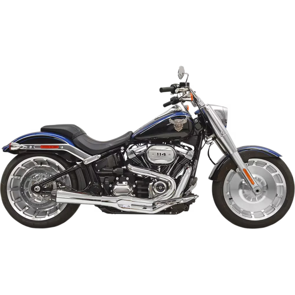 Bassani Road Rage Short 15.5  Megaphone Chrome 2-into-1 Exhaust System (1S62R)