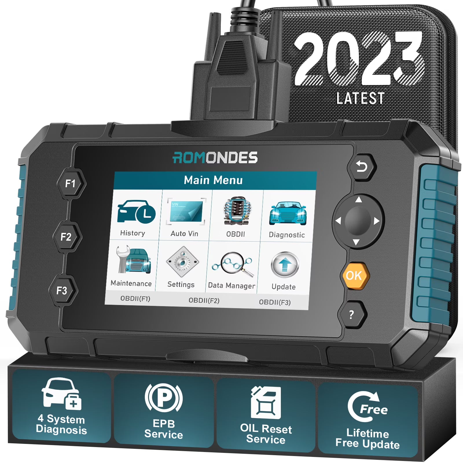 Romondes RD3000 Auot Full Systems Car OBD2 Scanner EPB & Oil Reset Diagnostic