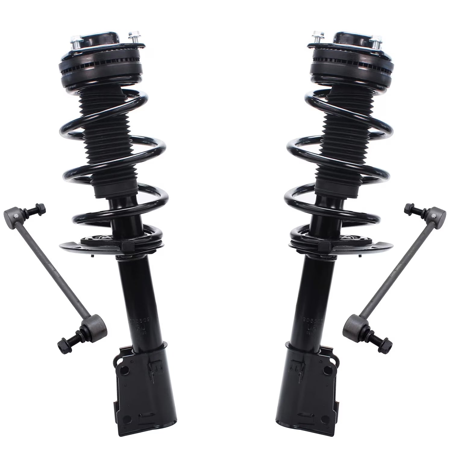 Detroit Axle - Front Struts Sway Bars kit for V6 2009-2018 Dodge Journey Complete 2 Struts w/Coil Spring 2 Front Sway Bar Links 2010 2011 2012 2013 2014 2015 2016 2017 Replacement Struts Assembly