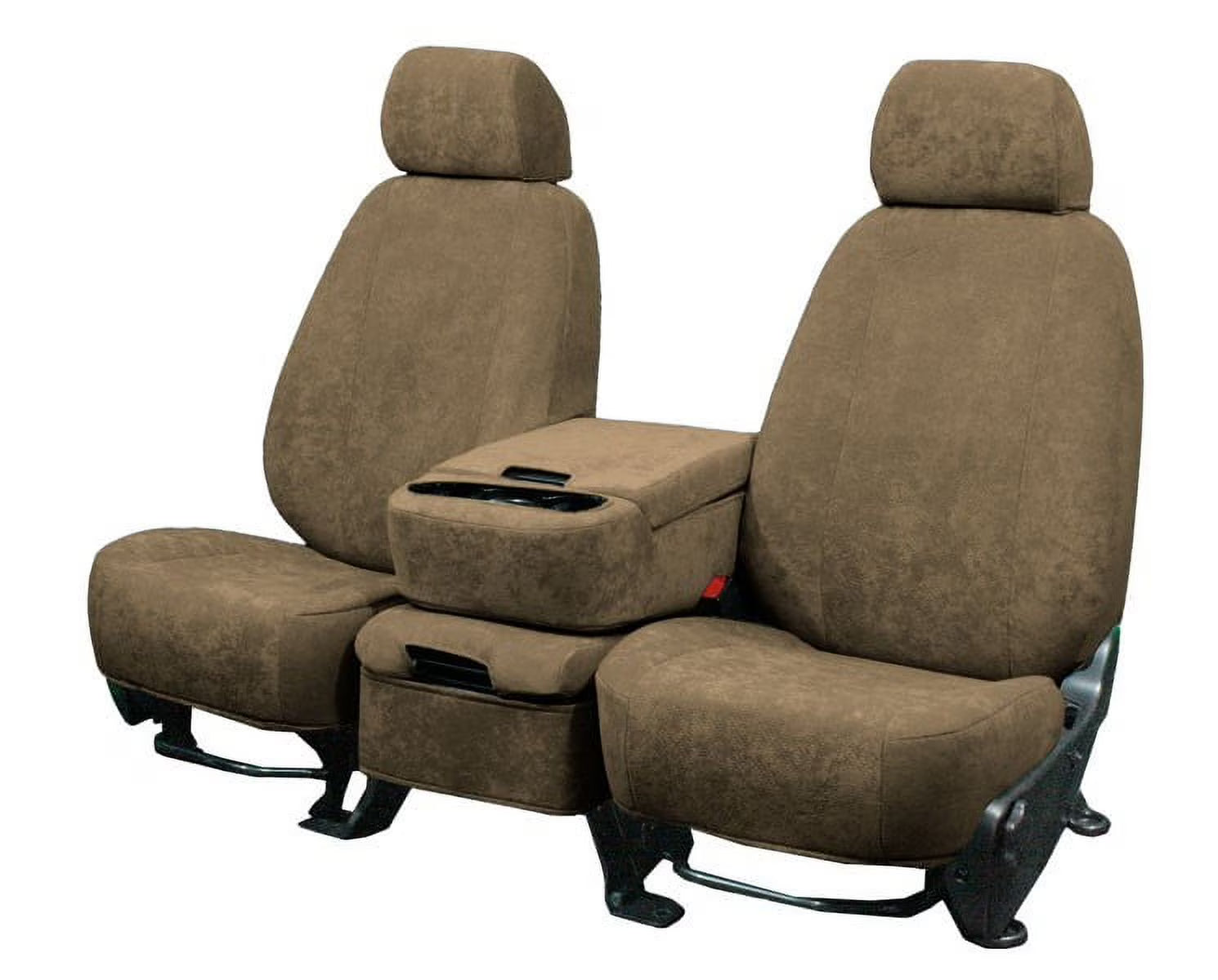 CalTrend Front 40/20/40 Split Bench SuperSuede Seat Covers for 2021-2023 Ford F-150 - FD567-06SS Beige Insert and Trim
