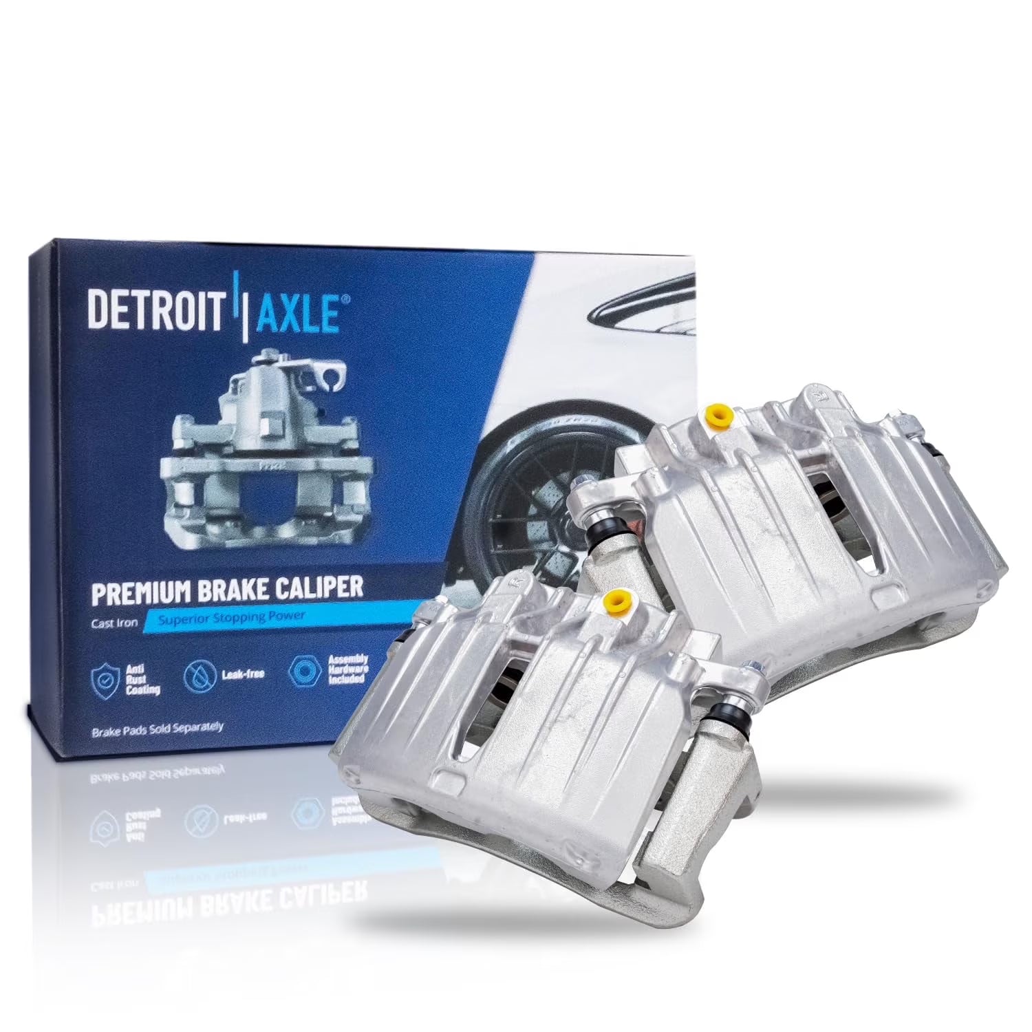 Detroit Axle - 2 Rear Brake Calipers w/Bracket Replacement for Chevy Suburban GMC Sierra 1500