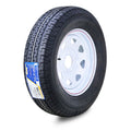 WINDA Trailer Tire Wheel Assembly ST205/75R15 8-Ply D 107M 5 Lug on 5  PCD White Spoke Rim