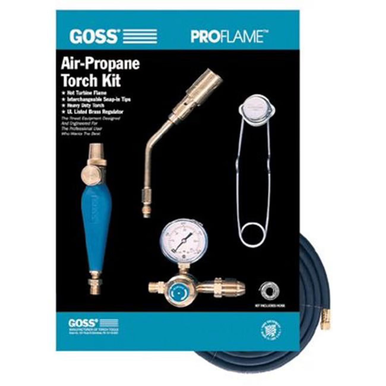 Goss Air-Propane Torch Outfit, 1-3/4 in, Propane, Heating; Soldering - 1 KT (328-KP-105)