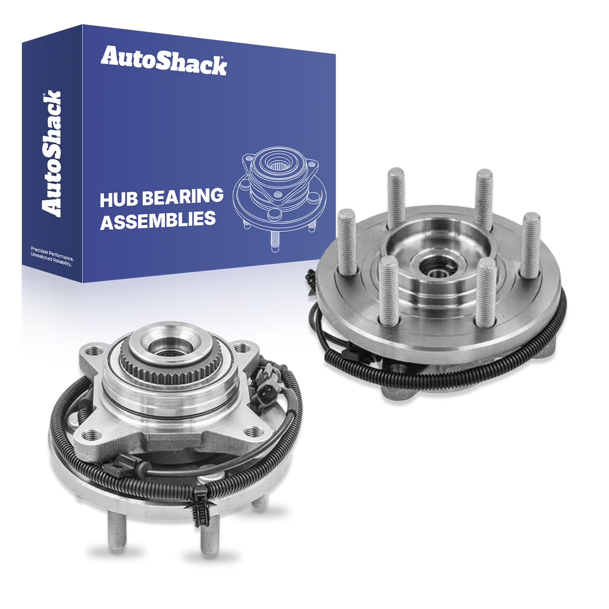 AutoShack Front Wheel Hub Bearing Assemblies with ABS| Replacement for 2015-2017 Ford F-150 | 2-PC