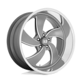 US Mag 1PC Cast Aluminum Rim U133 20X8 5X4.75 ANTH-MILL-DCL 1MM, U133208061+01L