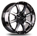 20x9 Mudder Trucker MT513 Breakover Black with Machined Face 8x165 8x6.5 ET18 wheel rim