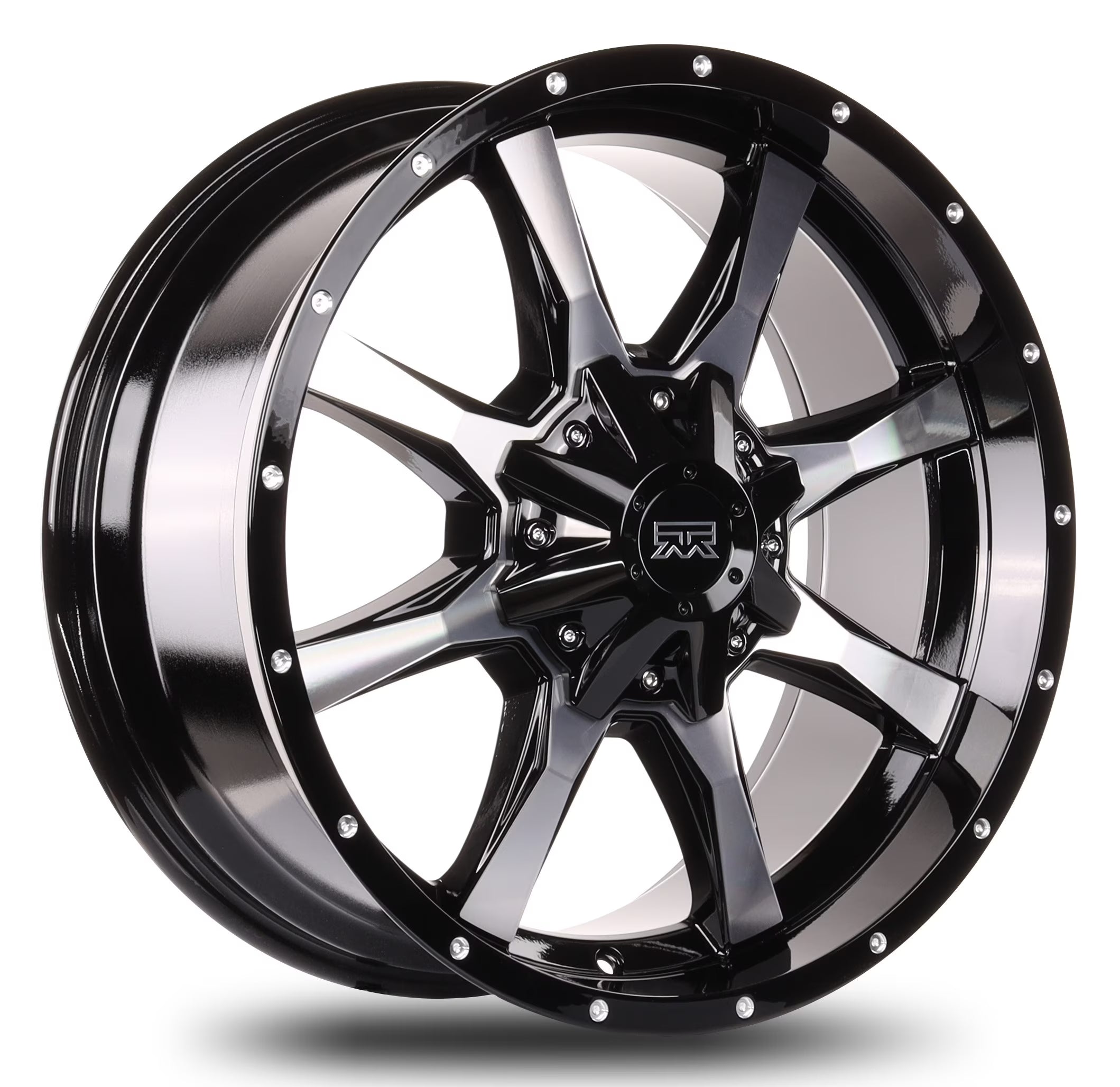 20x9 Mudder Trucker MT513 Breakover Black with Machined Face 8x165 8x6.5 ET18 wheel rim