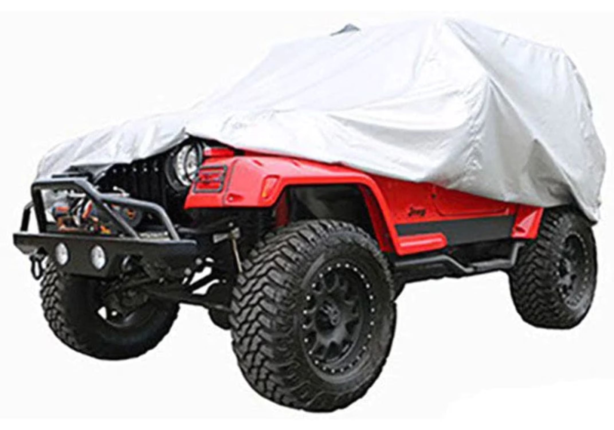 Rampage by RealTruck Cover w/ Lock, Cable, & Bag for Jeep Wrangler/CJ | Multiguard, Lock, Cable & Storage Bag | 2201R | Compatible with 1976-2006 Jeep Wrangler YJ/TJ