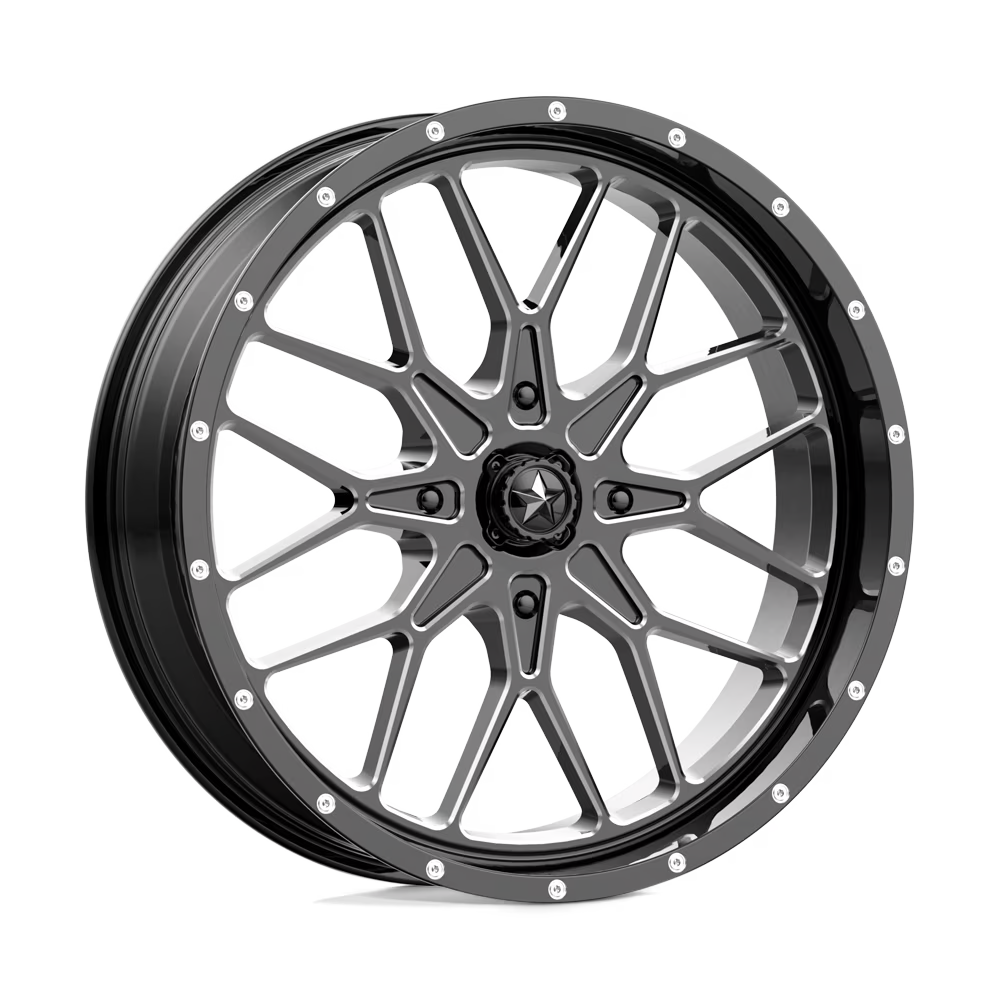 MSA Offroad Wheels Cast Aluminum Rim MA45 16X7 4X137 G-BLK MILL 10MM, M45-06737M