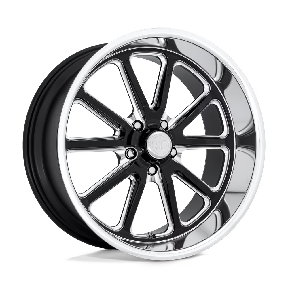 18x7 US Mags U117 Rambler Gloss Black Milled Wheel 5x4.75 (1mm)