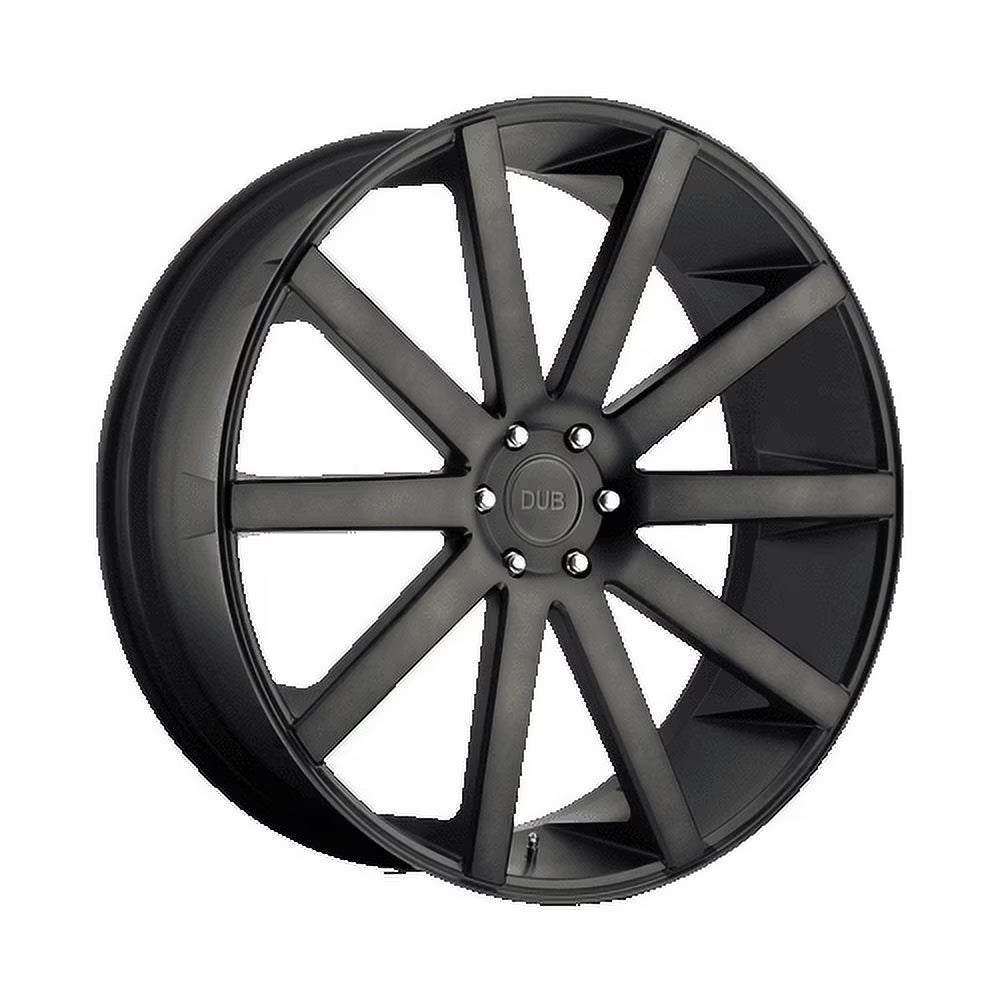 DUB 1PC Aluminum Rim S121 SHOT CALLA 22X9in Matte Black Double Dark Tint Finish, S121229065+38