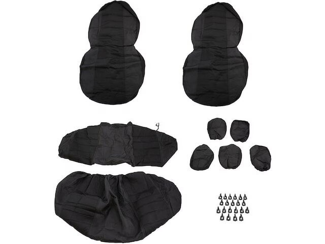 DIY Solutions Black, Compatible with 1999 - 2019 Chevy Silverado 1500 Seat Covers, 3 Pieces