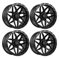 4 x Lock Offroad Matrix Matte Black Wheels 8x165.1/8x170 22x10 -18et Truck Rims
