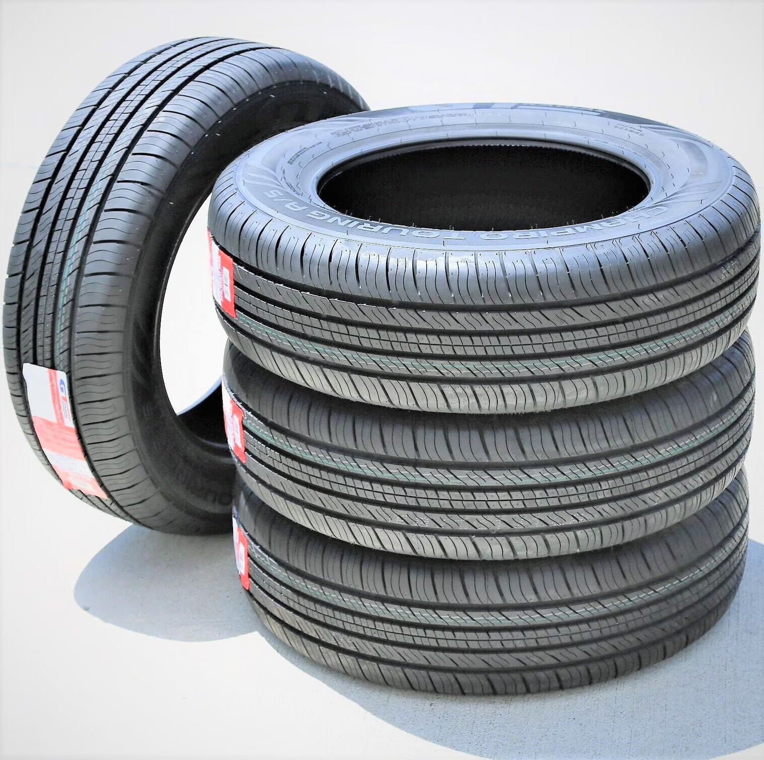 Set of 4 (FOUR) GT Radial Champiro Touring A/S 235/60R16 100H All Season Tires Fits: 2012-13 Chrysler Town & Country Touring L, 2012-13 Dodge Grand Caravan Crew Plus
