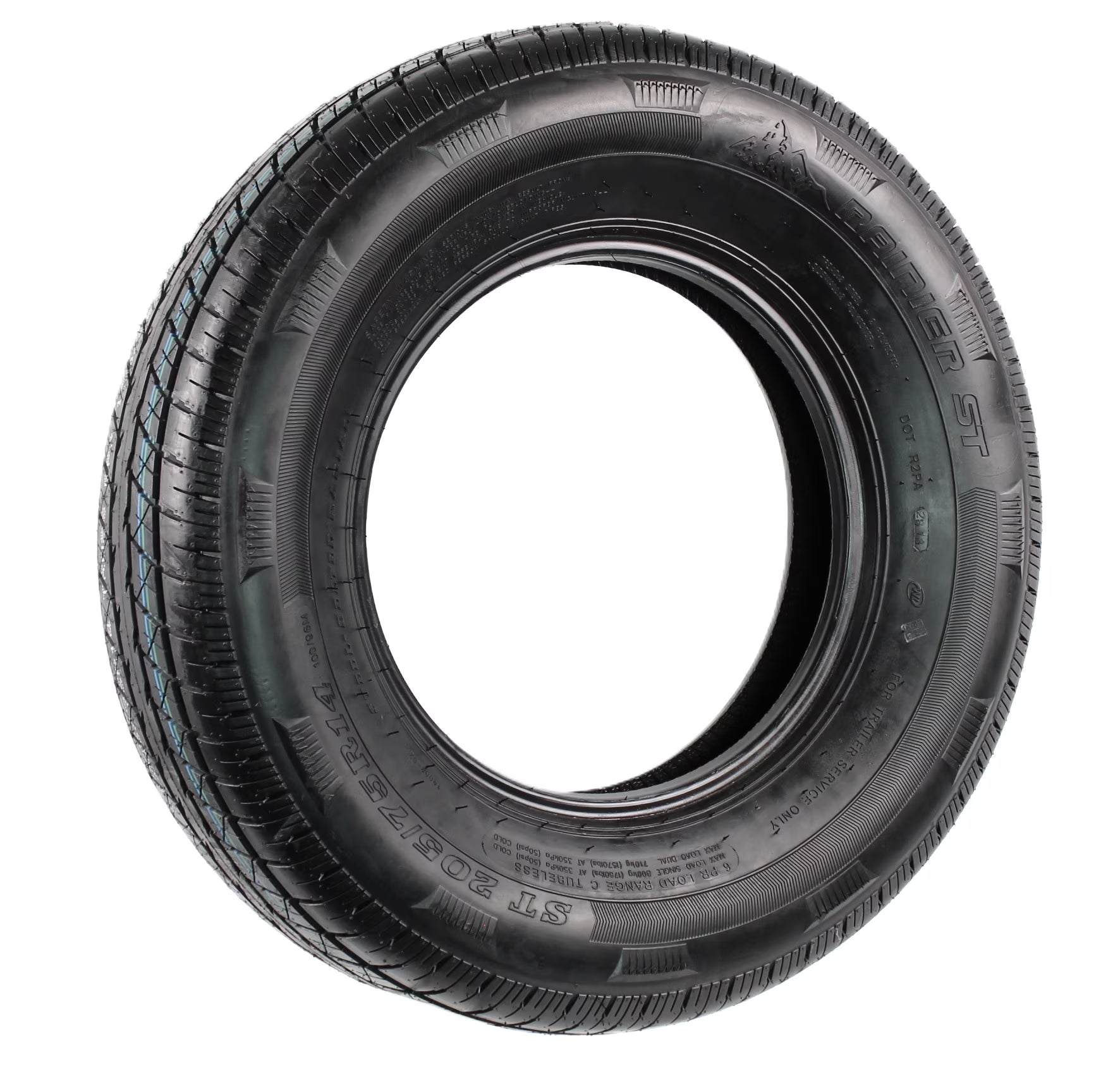 eCustomrim ST205/75R14 Steel Belted Radial Trailer Tire Load Range D 2040# 6 Yr Warranty