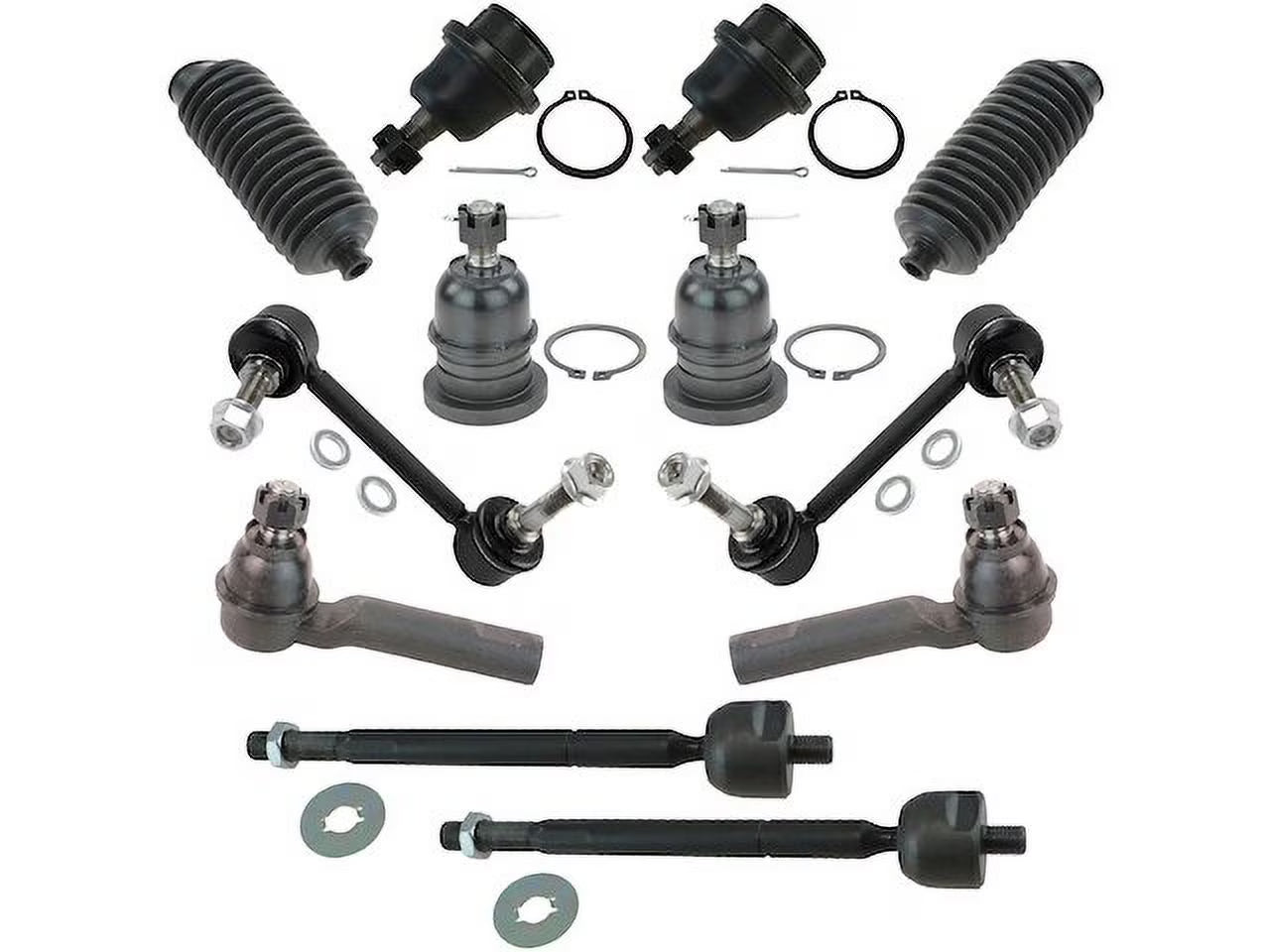 Front Ball Joints Tie Rods Sway Bar Link Kit 12 Piece - Compatible with 2005 - 2018 Toyota Tacoma 2006 2007 2008 2009 2010 2011 2012 2013 2014 2015 2016 2017