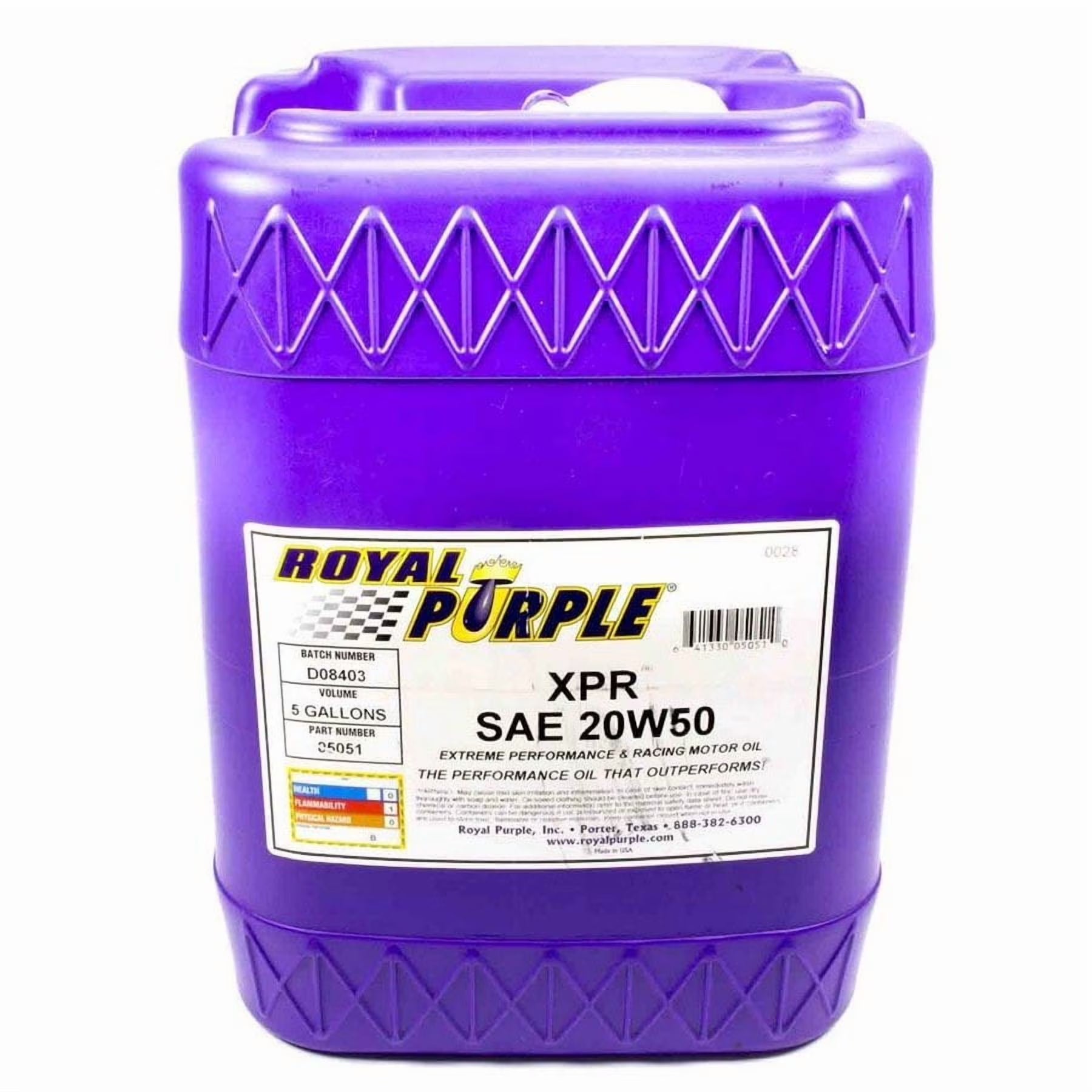 Royal Purple Synthetic Racing Oil XPR 5 Gallon (20W50)