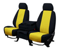 CalTrend Front Buckets Tweed Seat Covers for 1984-2001 Jeep Cherokee - JP104-12TT Yellow Insert with Black Trim