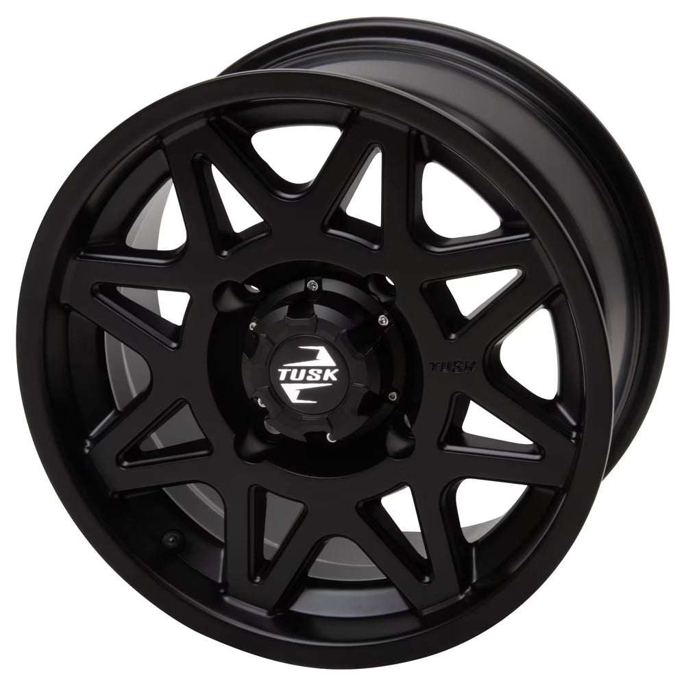 4/115 Tusk Tintic Wheel 14x7 5.0 + 2.0 Matte Black For ARCTIC CAT 500 4x4 Automatic LE 2005-2006
