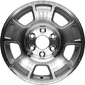 New Aftermarket Machined and Painted Silver Aluminum Wheel 17 x 7.5 9596050 fits 2007-2013 Chevrolet Avalanche
