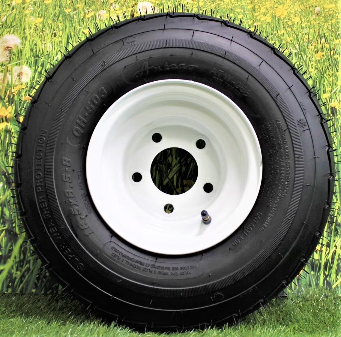 Antego 8  x 7  White Trailer Wheel & Tire