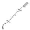 Stainless Steel Exhaust System Kit Fits 2000-2004 Subaru Outback and 2000-2004 Subaru Legacy 2.5L