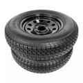 2-Pack Tex Star Trailer Tire Rim ST205/75D15 LRC Bias 5 Lug Black Modular Wheel 5X5  Bolt Pattern