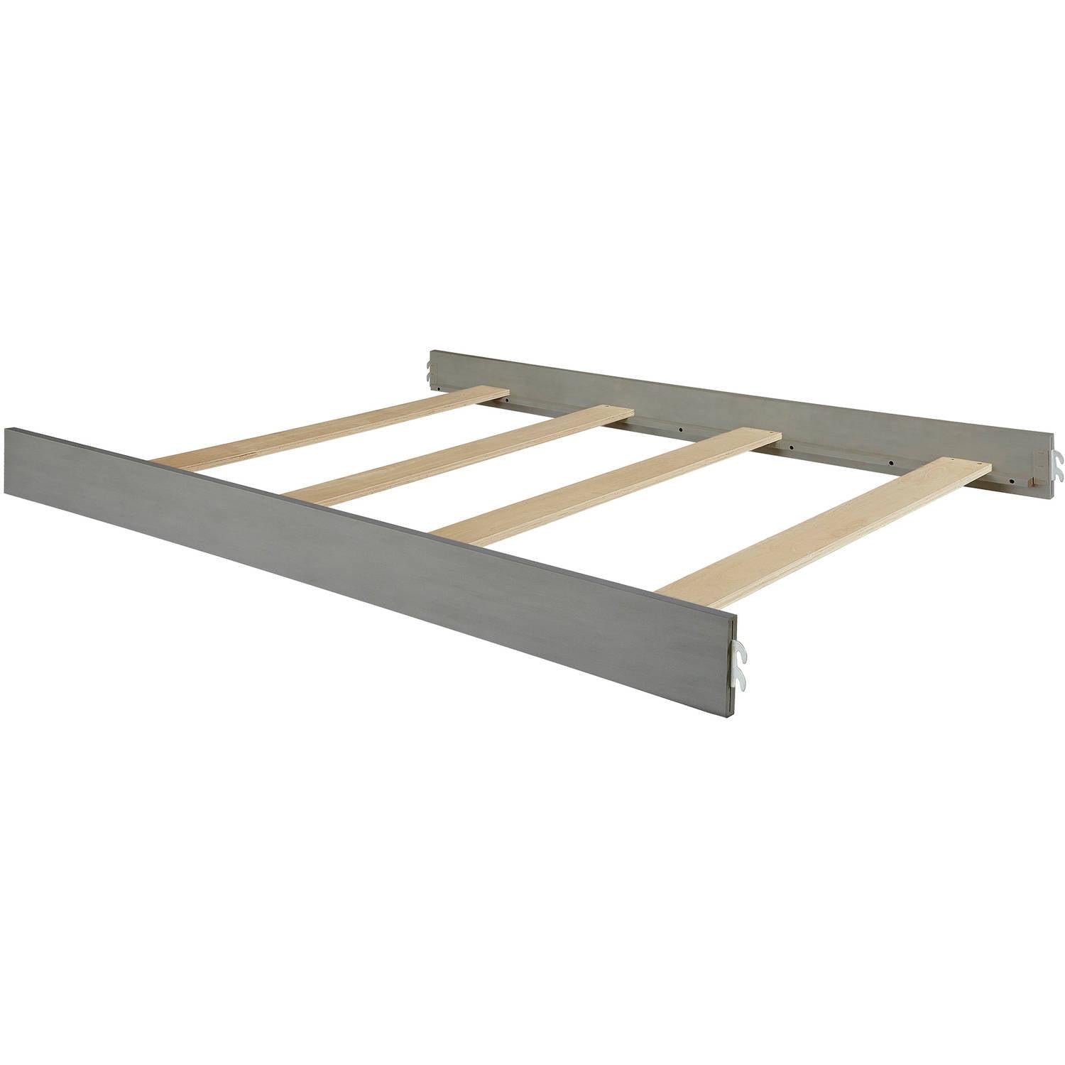 Evolur Universal Convertible Crib Wooden Full-Size Bed Rail. Storm Grey