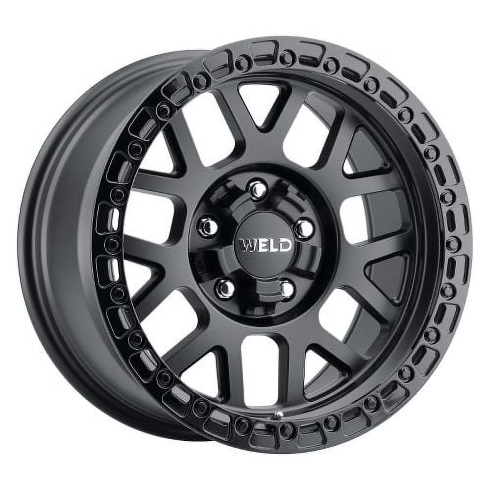 17x10 WELD Off-Road W104 Cinch Satin Black W/ Gloss Ring Wheel 5x4.5/5x5 (-25mm)