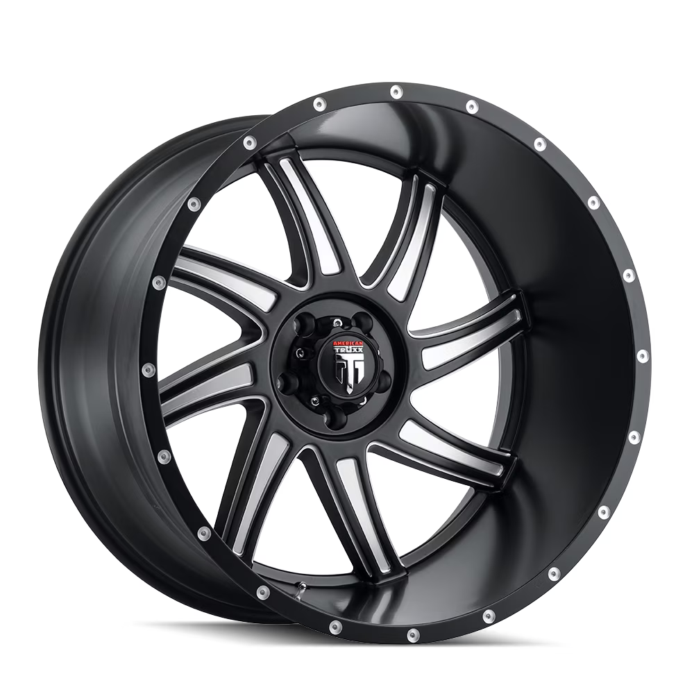 AMERICAN TRUXX VORTEX-AT162 24X14 5X127 -76ET 78.1CB BLACK/MILLED