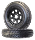 eCustomrim 2-Pack Trailer Tire Rim ST205/75D15 15 in. Load Range C 5 Lug Black Spoke Wheel