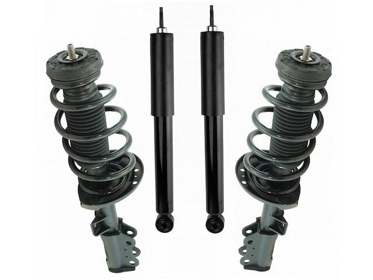 Front and Rear Shock Strut and Coil Spring Kit - Compatible with 2010 - 2016 Cadillac SRX (without Electronic Adjustable Suspension, without Real Time Damping Chassis) 2011 2012 2013 2014 2015