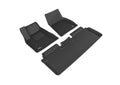 3D MAXpider Custom Fit Kagu Floor Mat (Black) Compatible with Tesla Model S 2012-2014 - Full Set