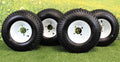 Antego Tire and Wheel 8  WHITE STEEL GOLF CART WHEELS AND 18X8.50-8  4 PLY TURF TIRES ATW-003- (SET OF 4)