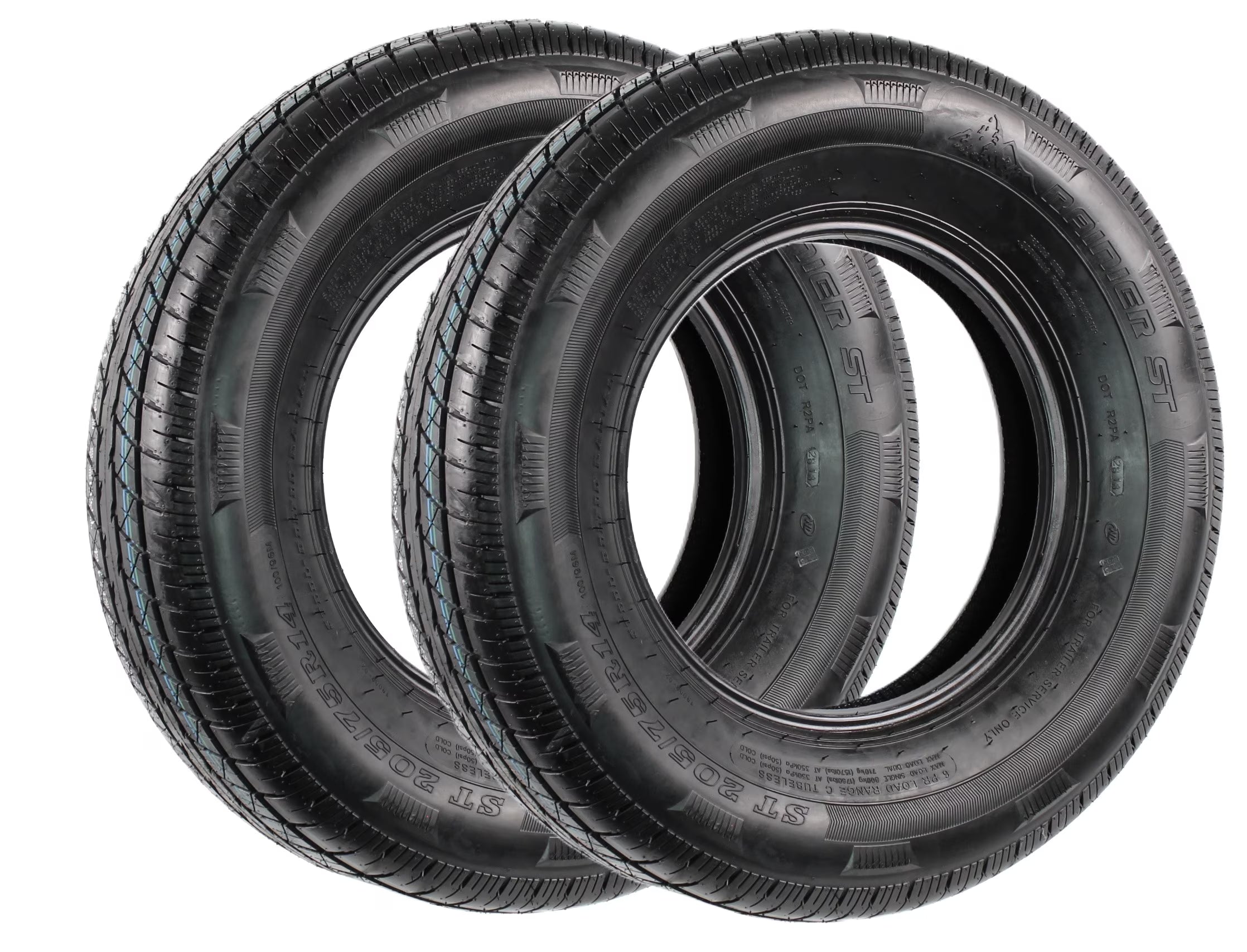 eCustomrim 2-Pack ST205/75R14 Steel Belted Radial Trailer Tire Load Range D 2040#