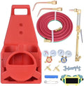 Oxy Acetylene Torch Kit, Portable Oxyacetylene Welding and Cutting Kit with Pressure Gauge and Brass Nozzle, Welding Torch Kit, Welding Cutting Torch Kit with Pipe (Without Gas Cylinder)