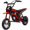 SaveJoy Electric Dirt Bike, 24V E-Dirt Bike Motorcycle for Kids, Kids Dirt Bike with Brake, Music, Horn, Outdoor Toys for Todders Kids, Red