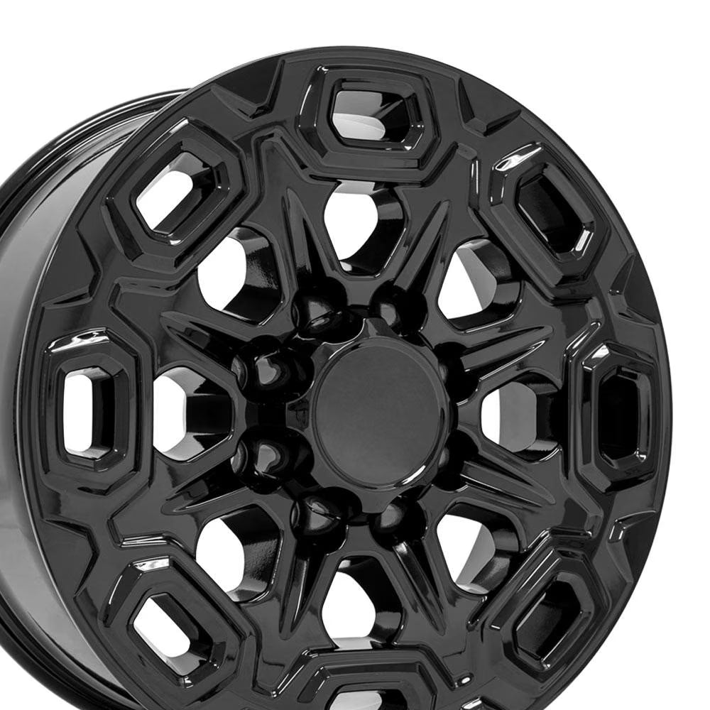 OE Wheels CV64 20 Inch Rims Fit Silverado 2500/3500 Style 8x180 20x8.5 Gloss Black - Hollander 5946 (Set of 4)