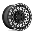 Black Rhino Labyrinth 17X9.5 8X165.1 -18Et 67.06Cb Gloss Black With Machined Face & Milling Wheel