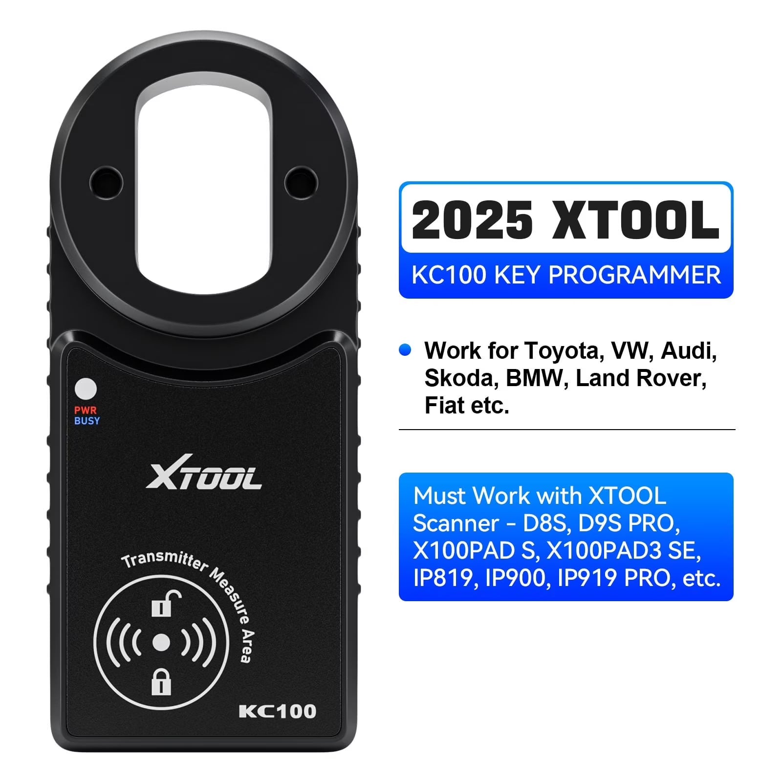 XTOOL KC100 Automotive Key Fob Programmer Tool Toyota Lexus Works with X100 PAD3 OBD2 Scanner