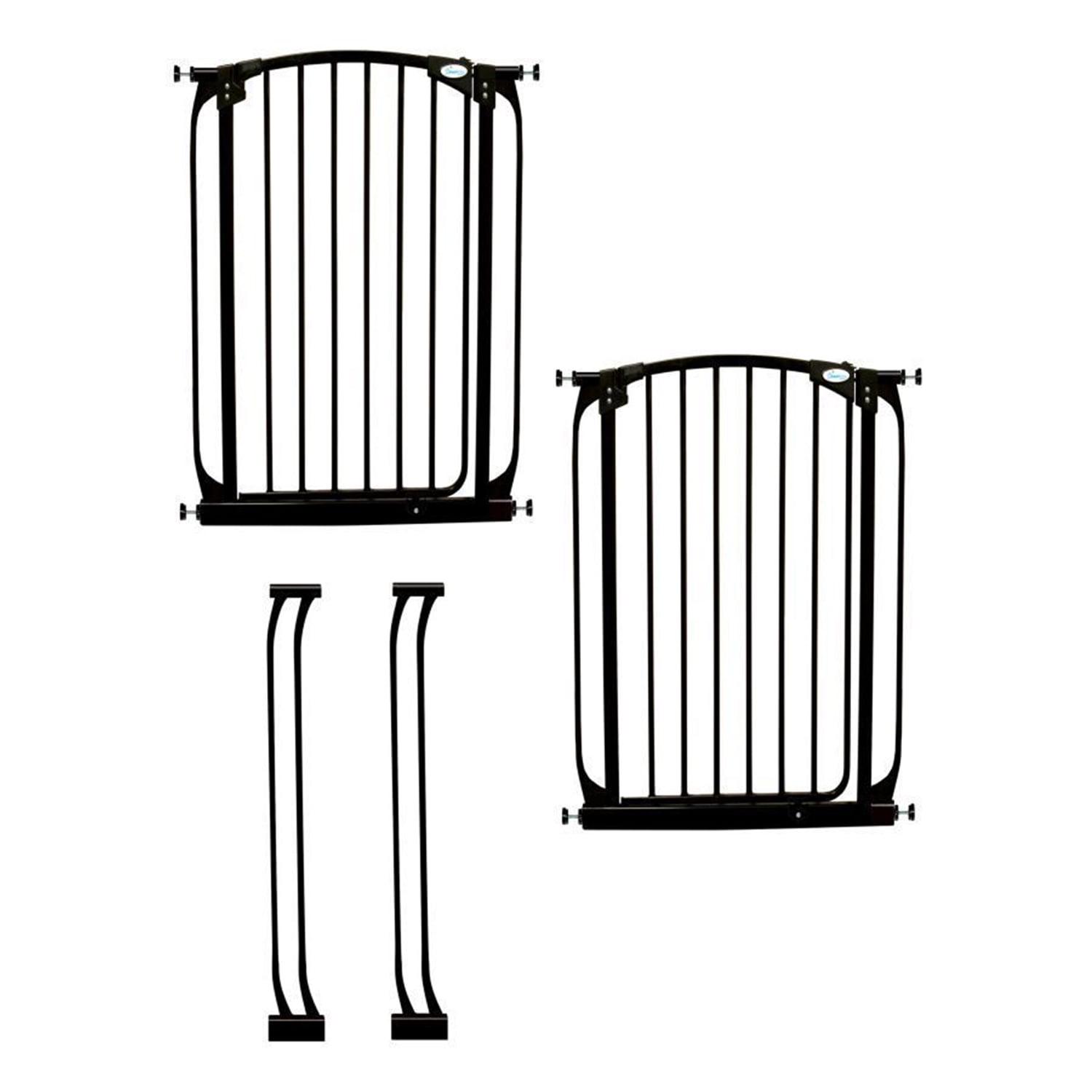 Dreambaby Black Chelsea Tall 28¡å-35¡å. 2 Baby Gates & Extensions. Color Black