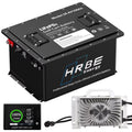 36V 105Ah Lithium Golf Carts Battery Bluetooth,with Monitor APP & 43.8V 20A Charger,Deep Cycles LiFePO4 Battery,Smart 200A BMS